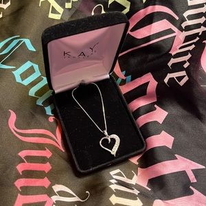 Kay Jewelers Silver Heart Necklace